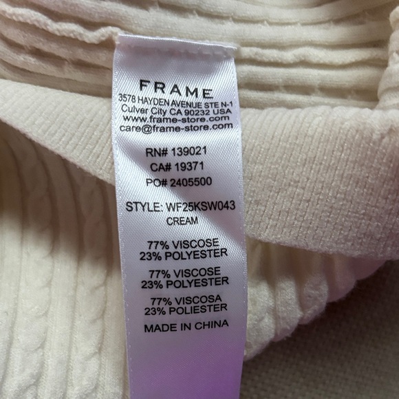 Frame Denim Ivory Ribbed Tank Top - Picture 4 of 14